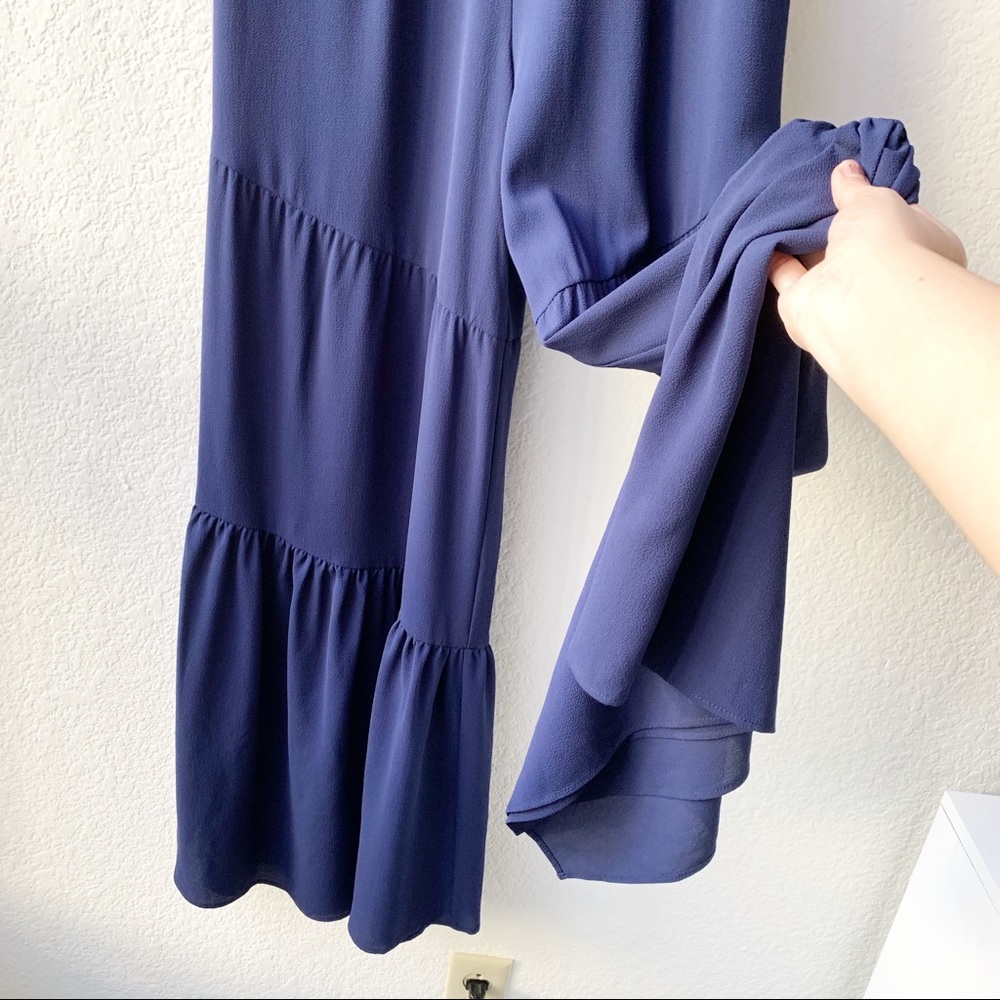 NWT BB Dakota RSVP Navy Blue Tiered Leg Jumpsuit - Picture 5 of 7